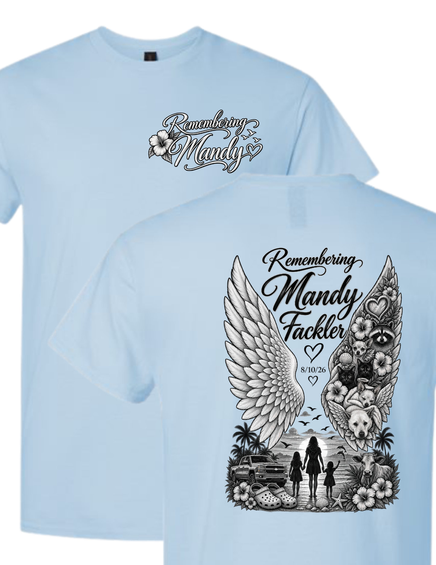 Remembering Mandy - Light Blue T-Shirt - PLEASE SEE DESCRIPTION