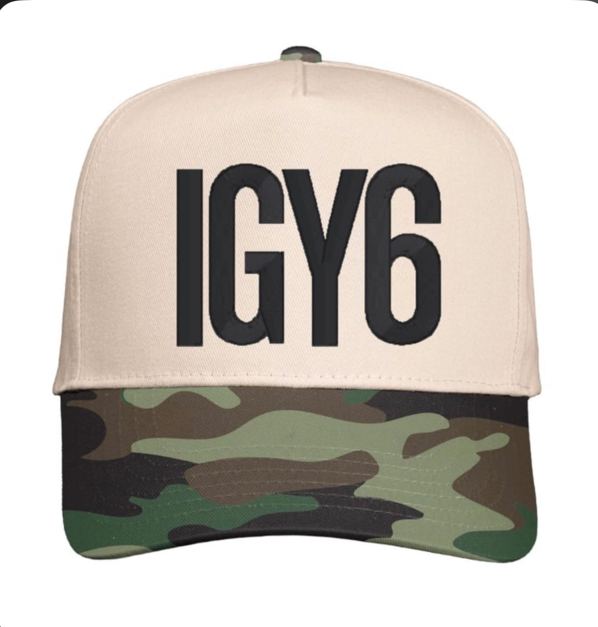 WE IGY6 Embroidered Cap - Khaki & Camo