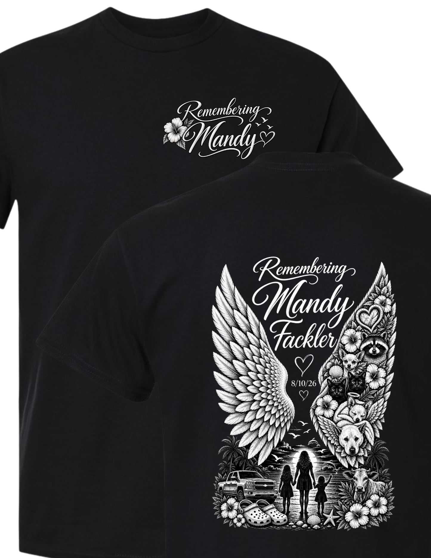 Remembering Mandy -Black T-Shirt - PLEASE SEE DESCRIPTION