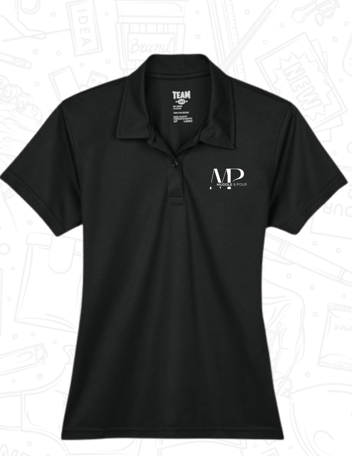 Custom Muddle & Pour Embroidered Polo