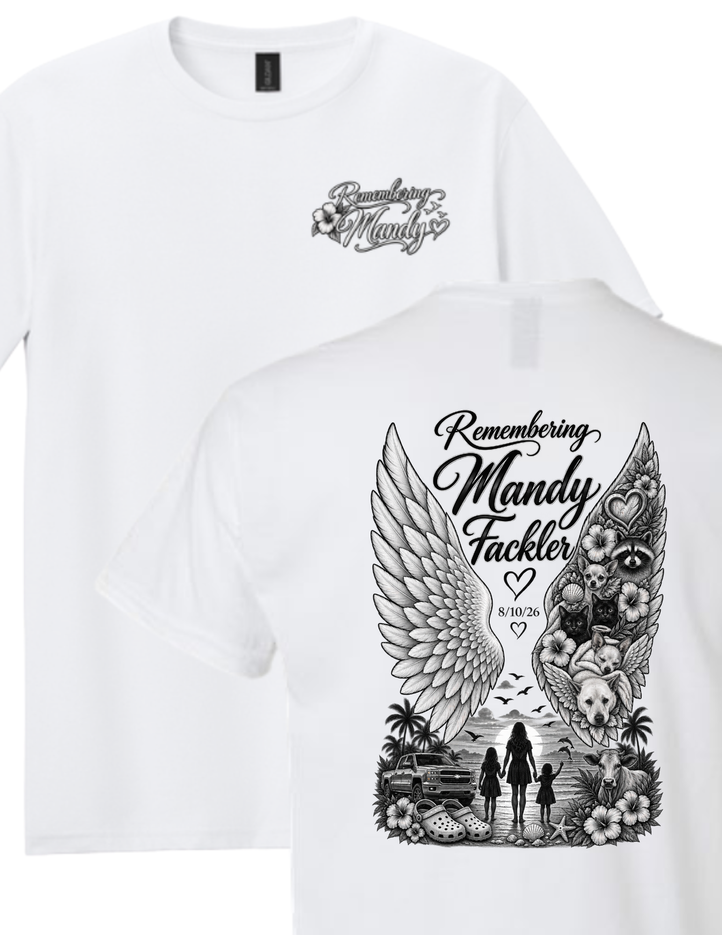Remembering Mandy - White T-Shirt - PLEASE SEE DESCRIPTION