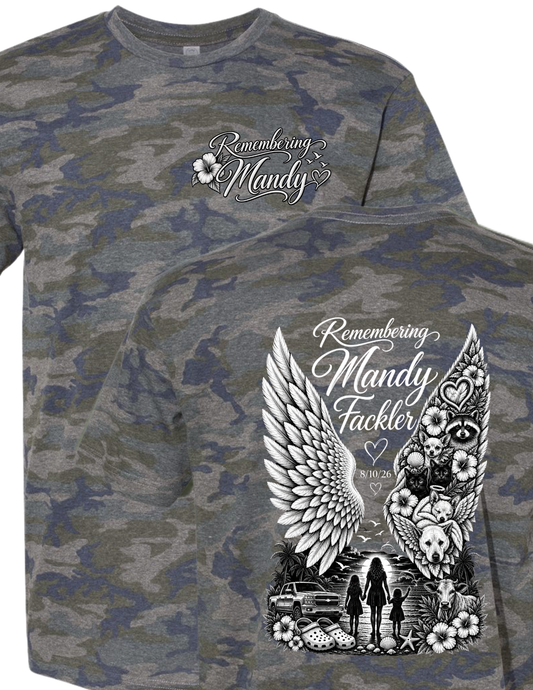 Remembering Mandy - Vintage Camo T-Shirt - PLEASE SEE DESCRIPTION