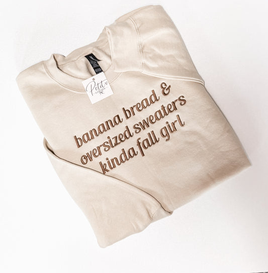 Banana Bread Fall Girl Sweatshirt