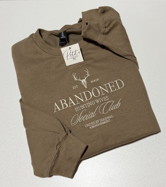 Abandoned Hunting Wives Social Club Embroidered Sweatshirt