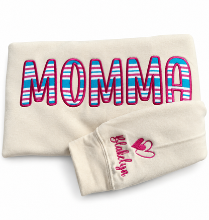 Custom Baby Blanket/Clothes Keepsake Sweatshirt | Embroidered Memory Sweatshirt for Moms